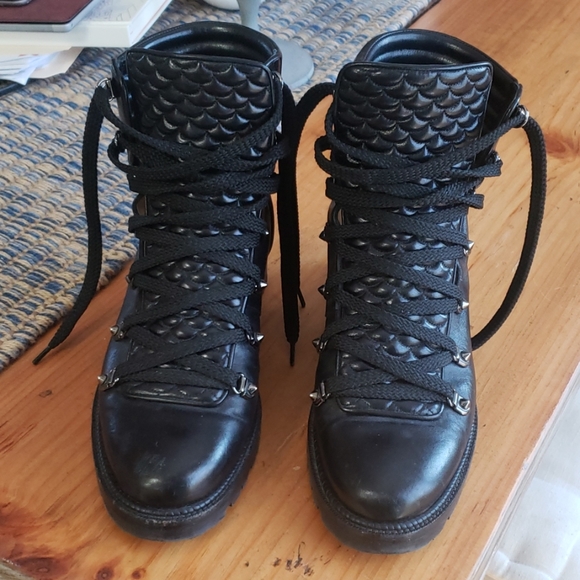 christian louboutin combat boot